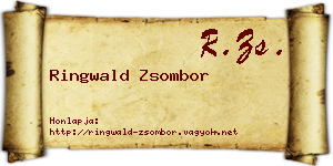 Ringwald Zsombor névjegykártya